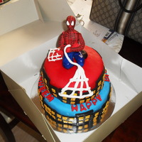 Spiderman Cake DOUBLE CHOCOLATE MUD CAKE COVERED WITH FONDANT
