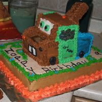 Tow Mater From "cars The Movie" This is a picture of a Tow Mater cake I did for a little girls 6th birthday party.