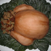 Turkey Cake My very first fondant cake!