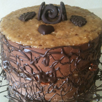 German Chocolate Cake 8" round German Chocolate Cake with Dark Chocolate dazzle!