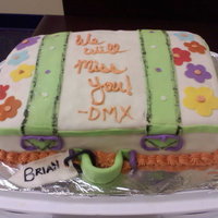 Suitcase Cake Going away cake for a co-worker made from fondant.. suitcase cake made from fondant.. this was a white chocolate cake