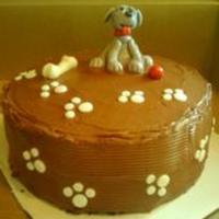 Dog-Gone Good Cake layered redvelvet/mocha cake/fondant deco