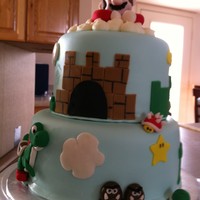 Super Mario Chocolate cake, Cookies and Cream filling, MMF