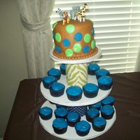 Back To The Drawing Board my DIY cupcake stand, hot-glued on top of empty salt containers; wrapped with fabric. Chocolate cake with cream cheese frosting/cover with...