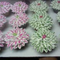 Mom's Mums these are a hit with the ladies at church...any flavor cupcake, icing and marshmallows cut and sprinkled and layered onto cupcake.