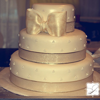 50Th Wedding Anniversary Cake my first 3 tier red velvet cake made for a relative.i used cream cheese buttercream and fondant.