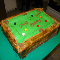 Pool Table Cake This cake is chocolate cake with chocolate icing