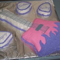 Star Guitar With Picks I made this star guitar using a star shaped cake pan and a regular rectangular cake pan. I cut a long strip from the rectangular cake for...