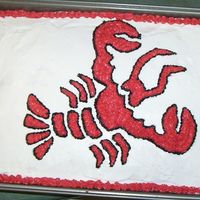 Crawfish Cake I whipped this together real quick for a crawfish boil here in New Orleans. I used a piping gel transfer of an image I got from Google.