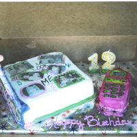 Chaela's 12Th Bday Cake Opened same cake with the cover up.