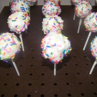 Carnival Pops Cake pops in my new homemade Cake pop stand