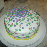 Little Flowers butter cake with buttercreamsecond cake I made for my class