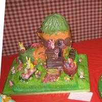 Easter Bunny House quite a lot of work but I took part in a fund raising competition so it was worth it. It won a gold award! all made of sugarpaste