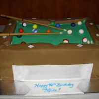 Pool Table fondant pool table with fondant balls