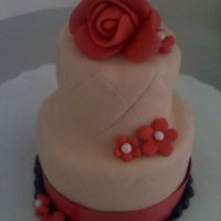 Mini Cake Mini wedding cake covered in fondant