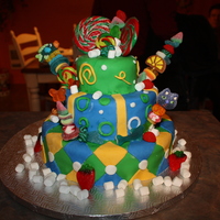 Candy Cake This was a cake for the first year of my nephew. all the kids loved it!