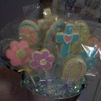 Easter Cookies Sugar cookies I made for My son's teachers for Easter :)