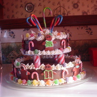 A Very Merry Go Round Cake This cake was a lot of fun. I got the idea from the Wilton website. The gingerbread men are made of rolled fondant (red & green make a...