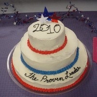 Political Cake My first attempt at smooth, fondant-like icing. Not too bad for the first time, but definitely needs improvement. The stars on top are...