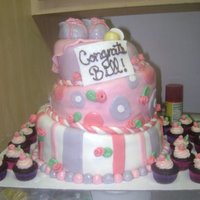 Topsy Turvy Baby Shower Cake My first ever attempt at a topsy turvy cake. :) Chocolate Cake w/ an italian meringue vanilla bean buttercream filling. All covered with a...