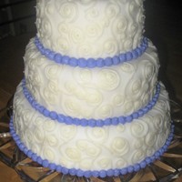 White & Purple Birthday Cake 