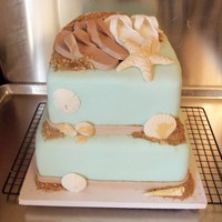 Suzie Cakez Cupcakes beach themed wedding all fondant and gum paste decorations vanilla and chocolate cake