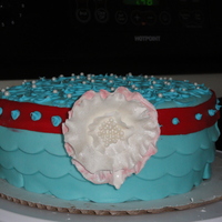 Teal & Red Birthday Cake Meshed a few different cake designs from here all into one. I colored applied and decorated this all in an hour and a half. It was...