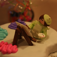 60Th Birthday Chocolate cake with Ganache on top and in filling.