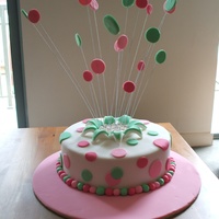 "exploding" Cake This is my first ever cake! It's called the "exploding" cake for the rips in the top with the dots on wires effect.