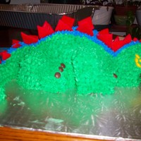 Dino Cake My 4 year old son requested a dino cake. I didnt want to spend 100's buying it so I Made it. It's my 1st cake EVER. I've...