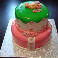 Baby Rosie's Shower Cake This cake was designed around the baby to be's name, Rosie...