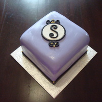 Purple Monogram Celebration Cake 