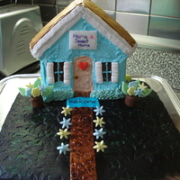 Happy Home Made for a friend going through a difficult time and moving out on her own. Grass is a sugar cookie with an imprint, decorations are...