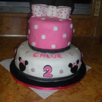 Minnie Mouse Birthday Cake friend saw this cake on cake central and asked me to make thanks to the original designer covered in mmf
