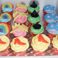 Land Of Oz 'Wizard Of Oz themed cupcakes for a little girls 8th birthday.