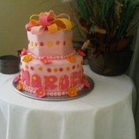 Bday Cake A birthday cake for my niece. It was a really humid day so I had trouble with the fondant, considering I have never taking any decorating...