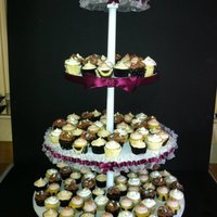 Jack & Jill Bachelor / Bachelorette Cupcakes A mini cupcake tower I made for a coworkers Jack & Jill party. We wanted to keep them tame yet have a little flair for the event. the...