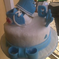 Kiddy Booties my sis gave birth to baby boy and i had to send a cake via my mum travelling to France from Nigeria to see her. i had tots of the cake...