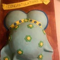 Belly Cake I got this idea from all the other belly cakes here on CC! This one is for our VERY pregnant secretary!! Thanks for looking! :)