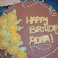 Birthday Cake this was my final cake for my first wilton class. i've still got a long way to go with my writing, but i was really happy with how the...