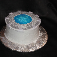 Stargate Atlantis Birthday Cake Marble cake with buttercream.