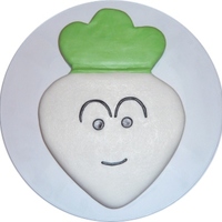 Smb Turnip This is a practice run of the cake I'm making for my daughter's first b-day. It's a turnip from Super Mario, and my first...