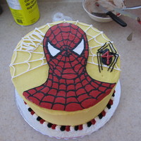 Spiderman My first experience trying a frozen buttercream transfer.