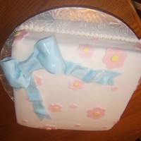 First Bow Made this cake for a co-worker, first time making a bow.