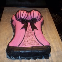 Pink And Black Corset Cake mmf, pink and black corset, my first corset cake,