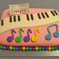 Piano Birthday Cake I made this cake for my niece's 10th birthday. It is decorated with marshmallow fondant.
