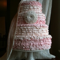 New Orleans 4 tier fondant frill.