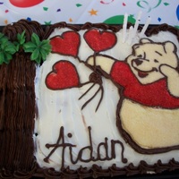 Winnie Pooh Cupcake Cake used the fbct technique but added colored sprinkles instead of coloring bc...=)