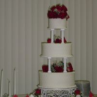 My Sister's Wedding I made it for my sister's wedding. Hope the top tier last longer than her last marriage did. 1st wedding cake I've ever done.