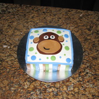 Monkey Cake Chocolate-Chocolate Chip Cake with Chocolate Chip Cream filling, and butter cream. Decorations and Monkey in Fondant. Inspired by a few...
